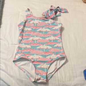 The Beaufort Bonnet Company Pink and Blue Kids Swim One Piece
